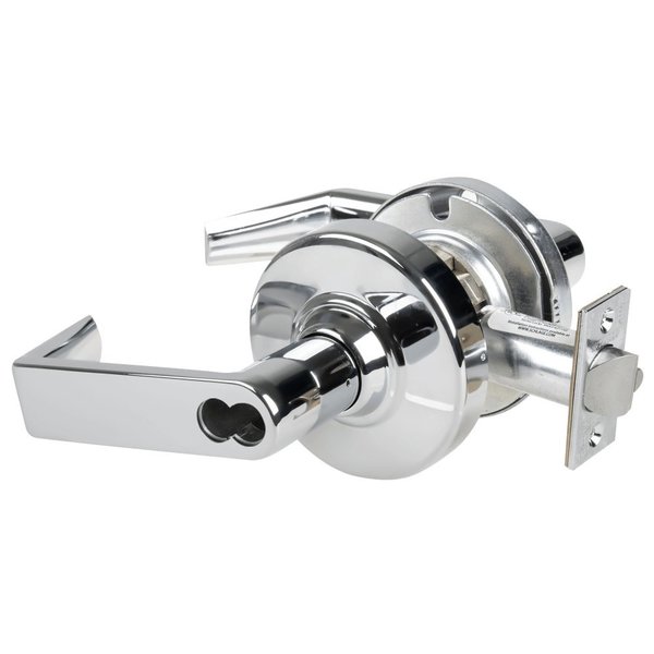 Schlage Grade 2 Entrance Cylindrical Lock with Field Selectable Vandlgard, Rhodes Lever, SFIC Less Core, Bri ALX53B RHO 625